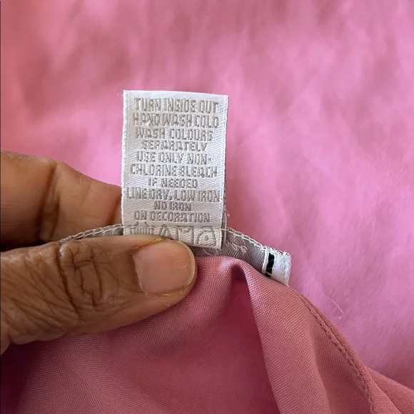 Y2K 90’s🚫SOLD🚫Bead Sequins Pink Lace Fairy core Asymmetrical Hem Camisole Large - Picture 14 of 15